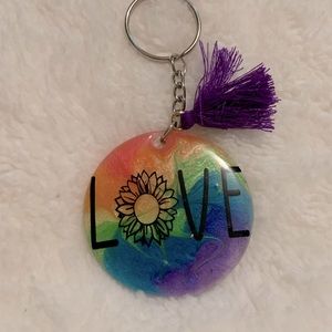 Handmade resin keychain